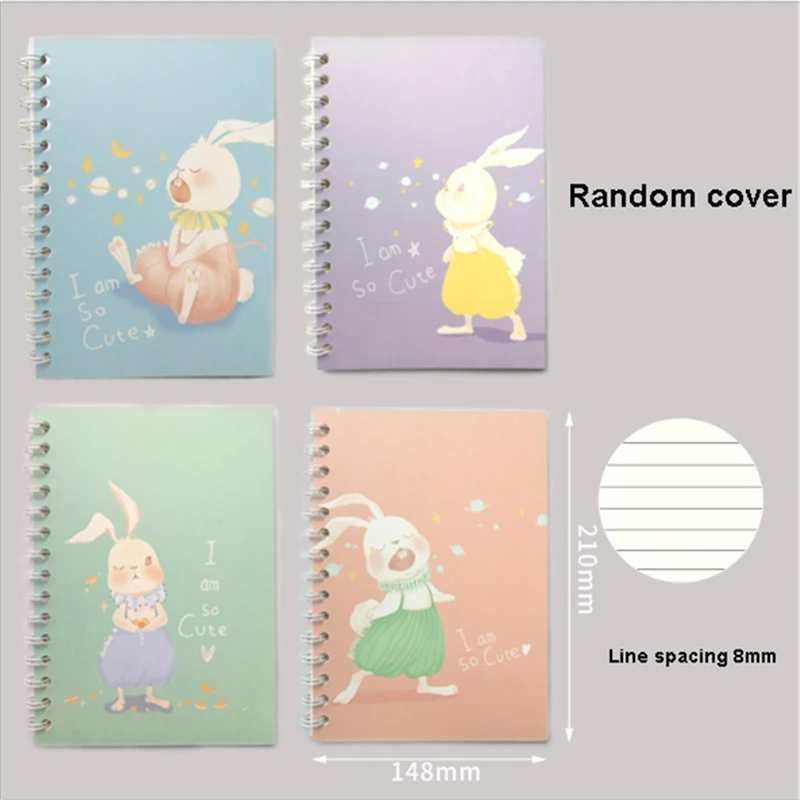 A5 со спиральными катушками Тетрадь Kawaii крышка бандажной записной книжки 60