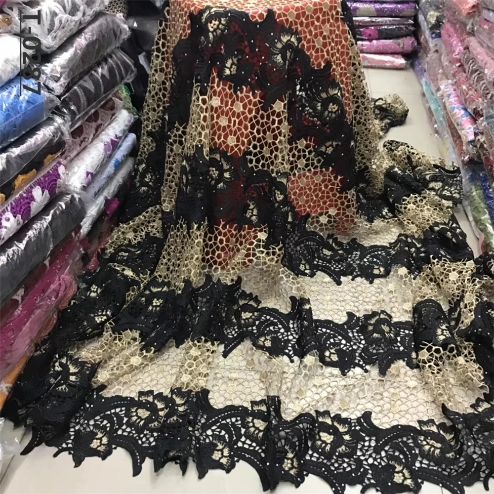 Приятное для кожи высококачественное аккуратное вышитое гипюровое кружево