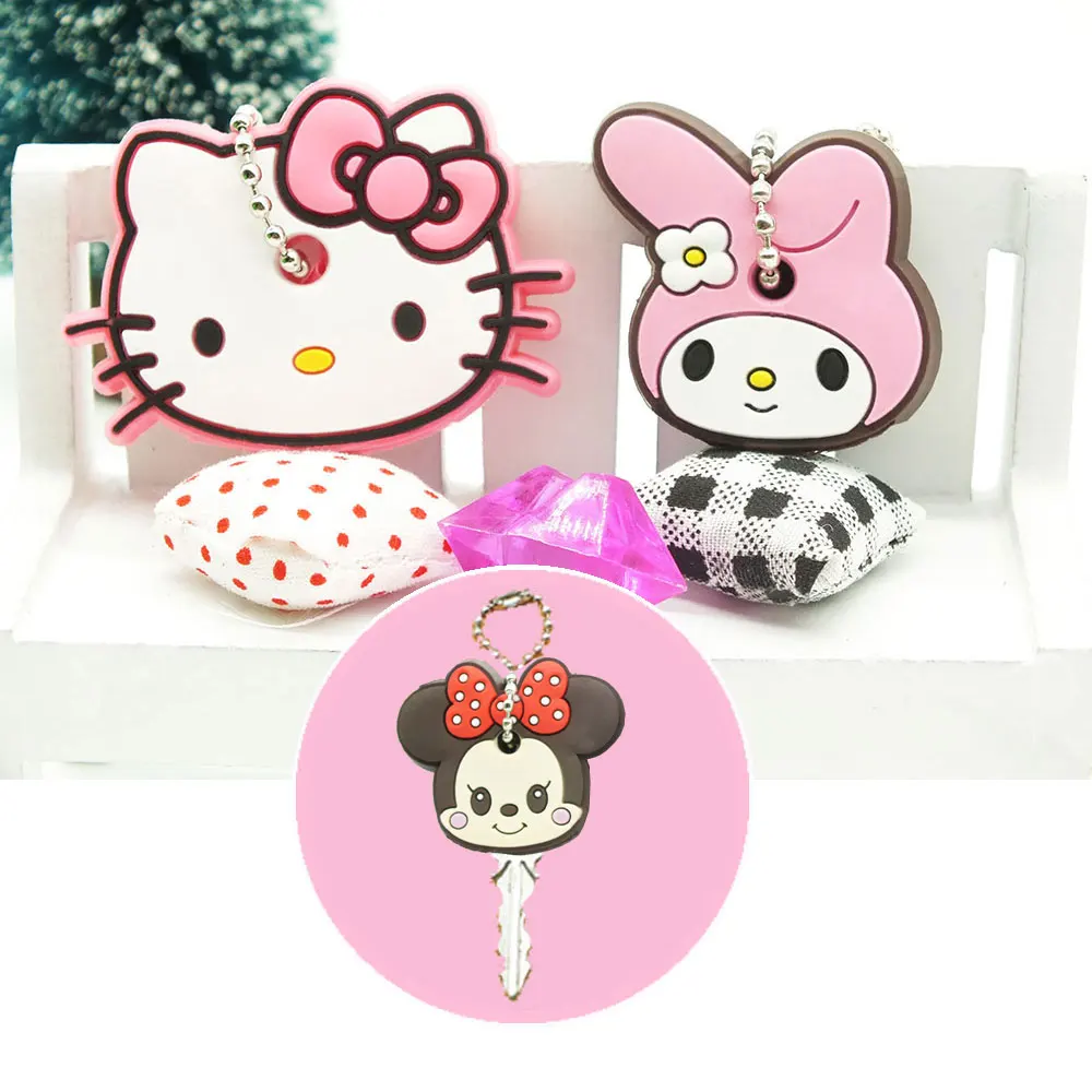 Силиконовый защитный чехол для ключей с мультяшным рисунком комплект из 2