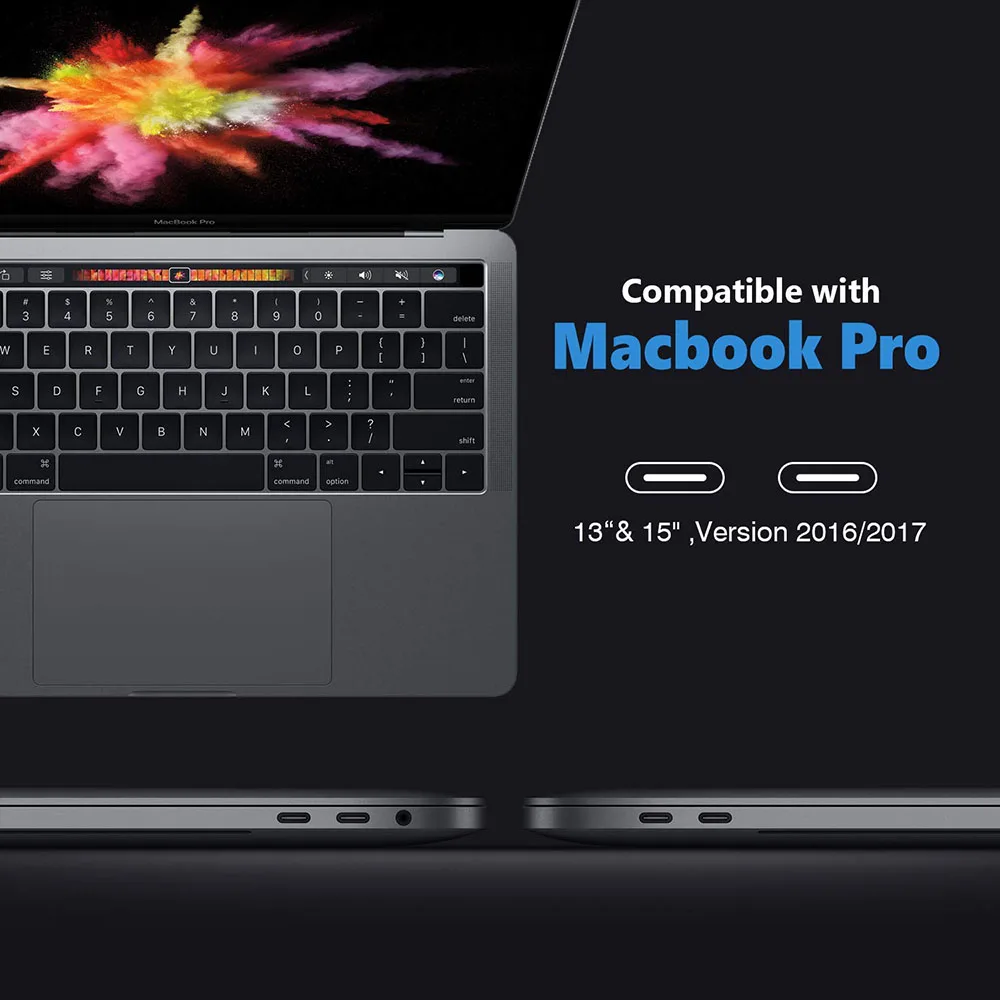 USB хаб 6 в 1 алюминиевый совместимый с MacBook Pro 13 &quot15&quot 2016 2017 Thunderbolt 3|USB-хабы| |