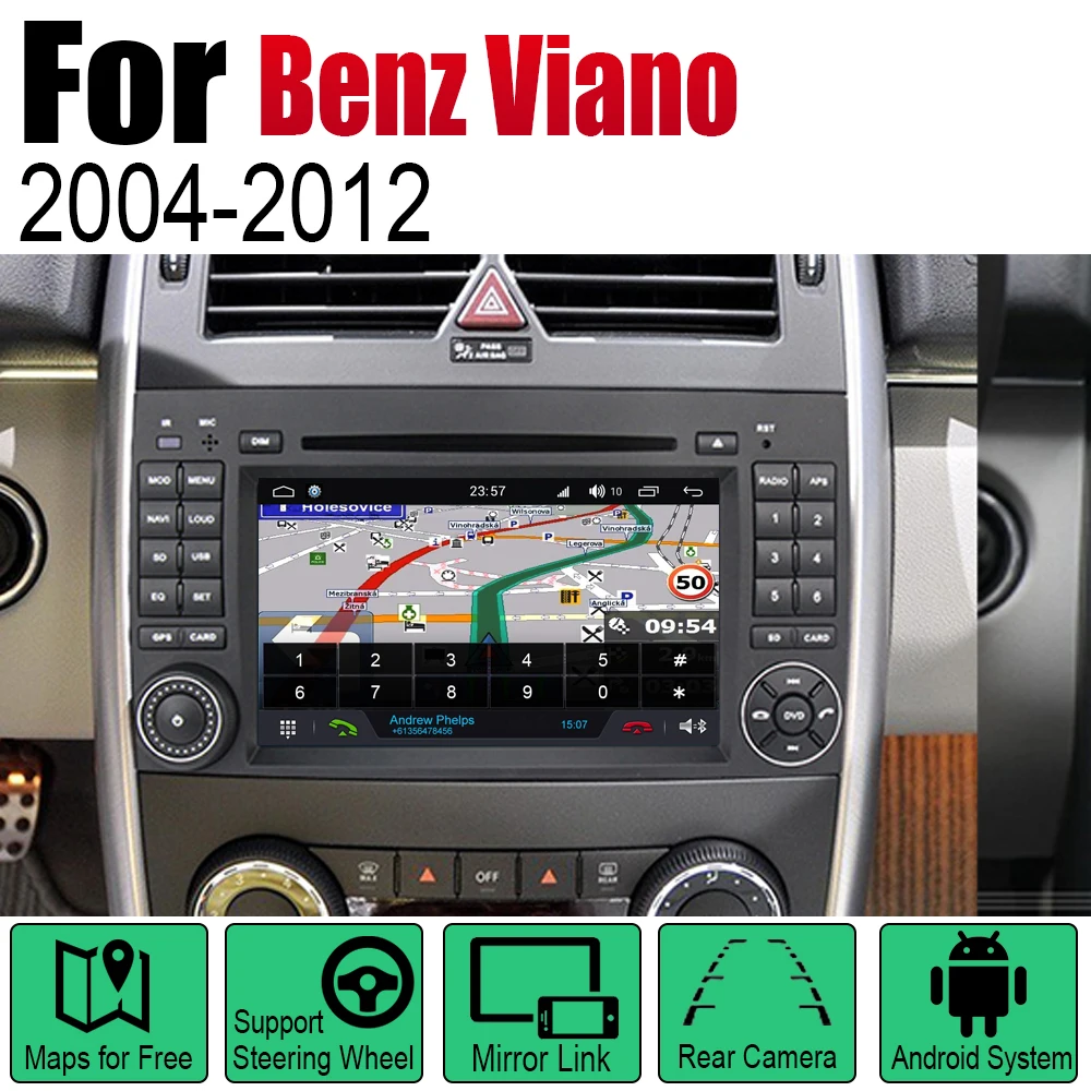 Автомагнитола с DVD плеером Android 2 Din для Mercedes Benz Viano 2004 ~ 2012 NTG GPS навигация