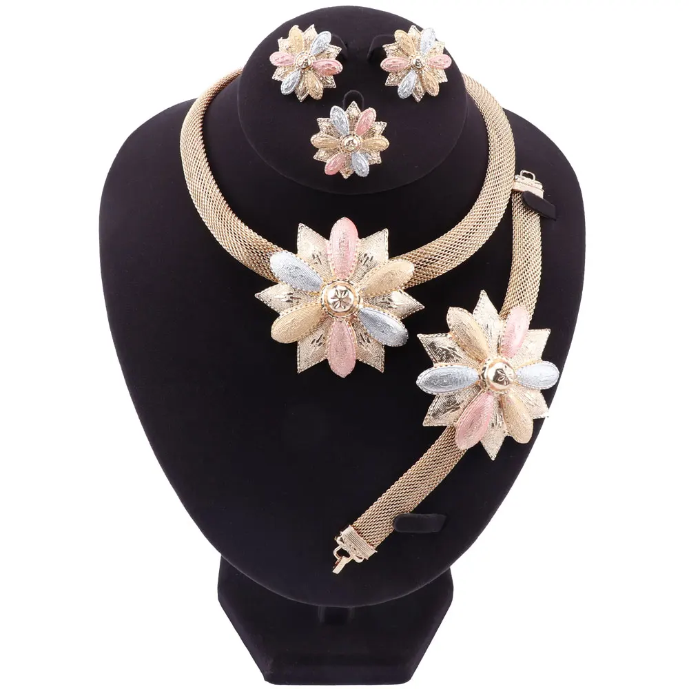 Свадебный подарок нигерийский брендовый ювелирный набор оптовая продажа модные