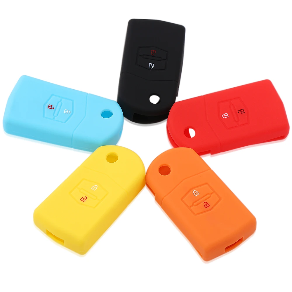 2 кнопки силиконовый Автомобильный Брелок дистанционного управления с ключом