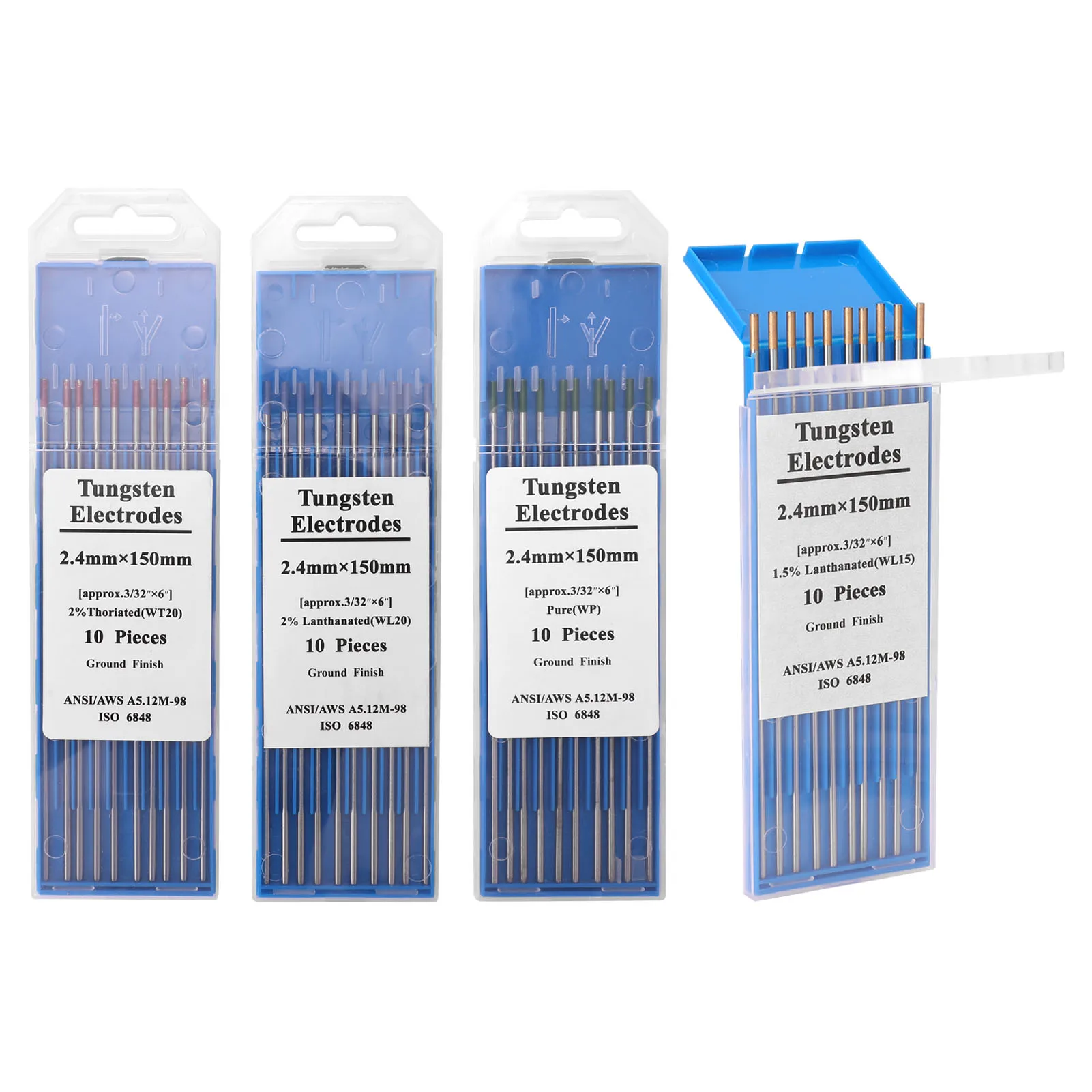 

Вольфрам электроды Алюминий со сварочными электродами 1,6*150/2.4*150 сварочное оборудование Запчасти заварки фонарь Вольфрам Pin электроды стерж...