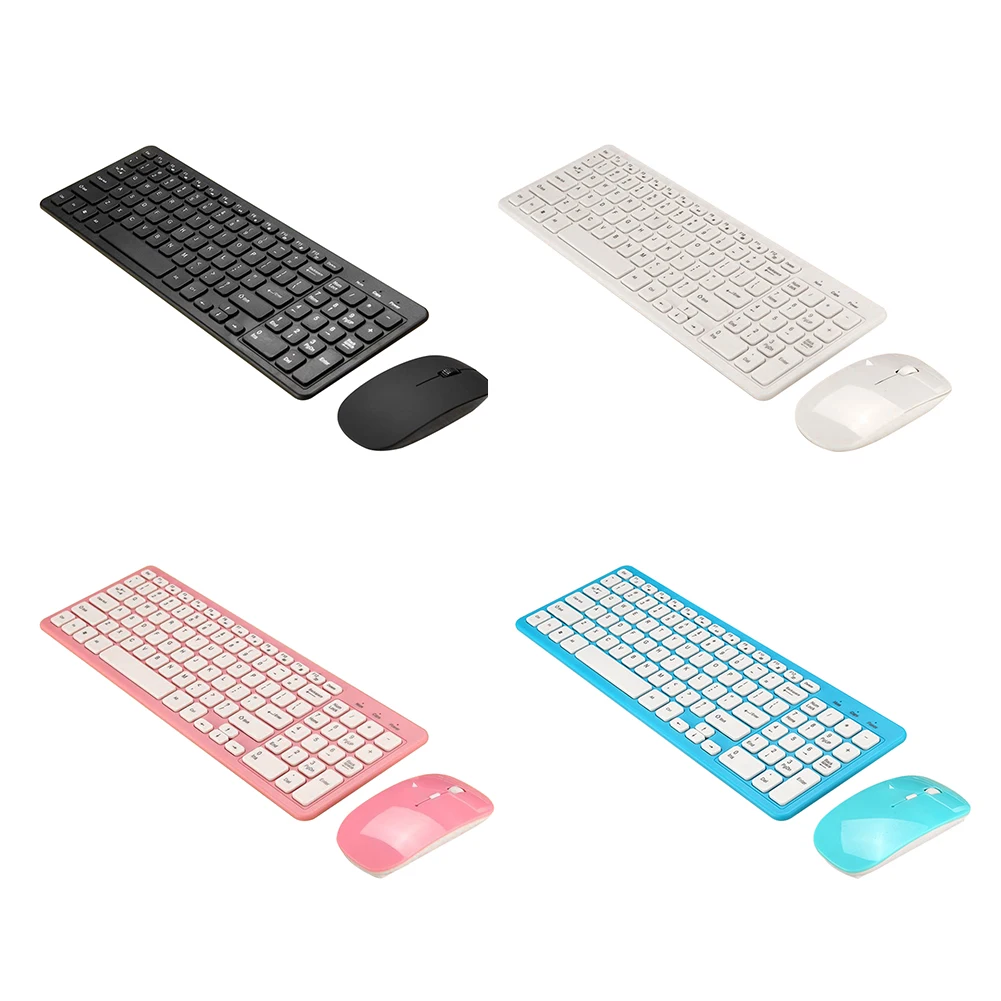 Ультратонкая беспроводная клавиатура и мышь для компьютера ноутбука ПК