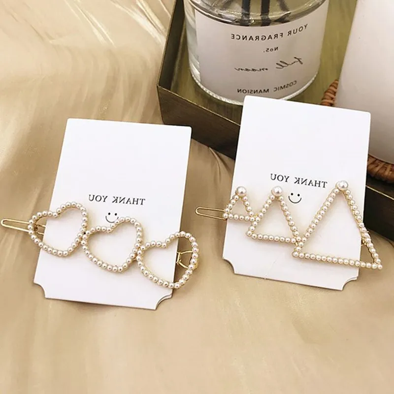 Женская жемчужная металлическая заколка для волос элегантные модные аксессуары