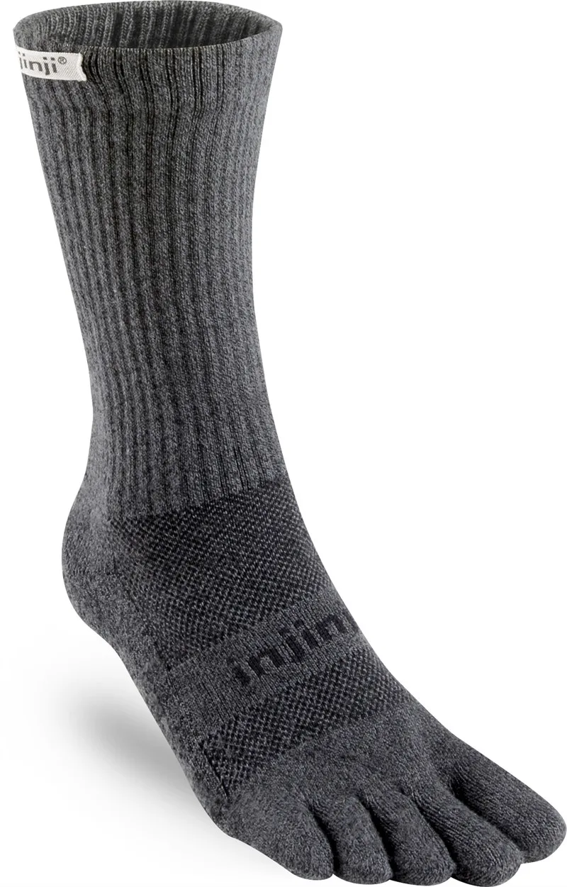 Injinji/носки с пальцами; Новинка года; спортивные носки средней плотности Coolmax с пятью пальцами; мужские носки для бега - Цвет: Granite