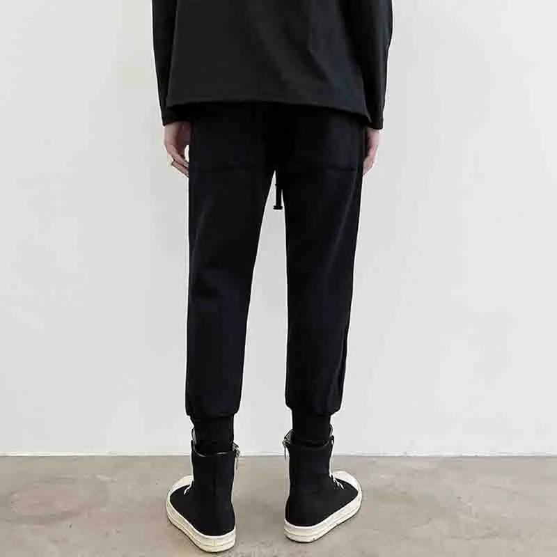 

Autumn dark ins Plaid Design Korean men's loose legged casual pants fashion men's Leggings