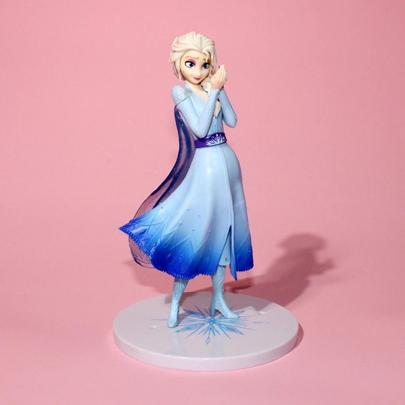 Disney Frozen Princess Cake Decoration Elsa Figurines Miniatures Cake Ornaments Snow  Queen Anime PVC Action Model Toys Gifts