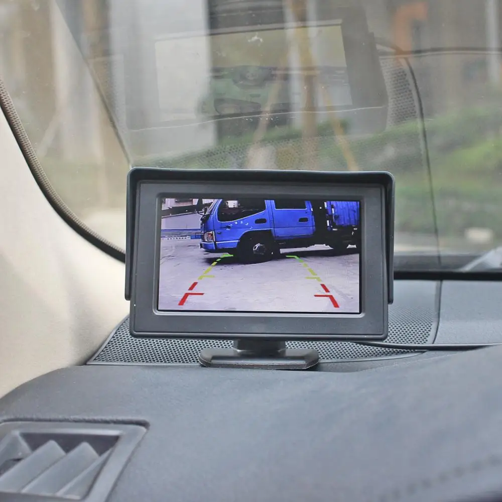 Проводной 4 3 дюймовый HD ЖК-дисплей DIYKIT монитор заднего вида Автомобильный Мини
