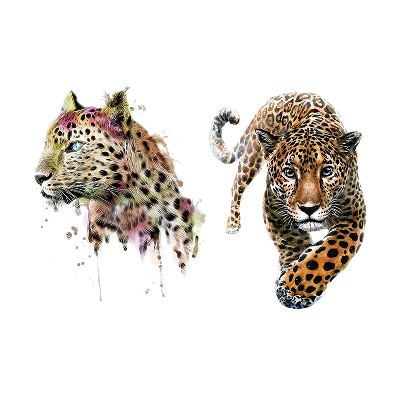 Наклейки с леопардом сделай сам декоративные нашивки для футболок мешков