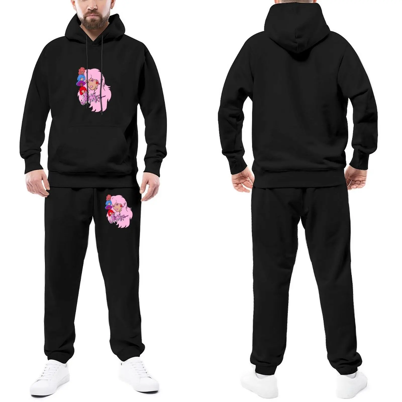 

Jem Mens Tracksuit Set Jem And The Holograms Autumn Sweatsuits Male Sweatpants And Hoodie Set Hip Hop