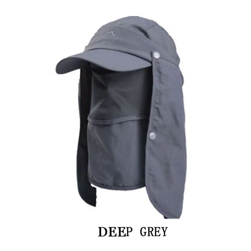 Кепка для рыбалки быстросохнущая бейсболка с крышкой лица и шеи уличная защитная
