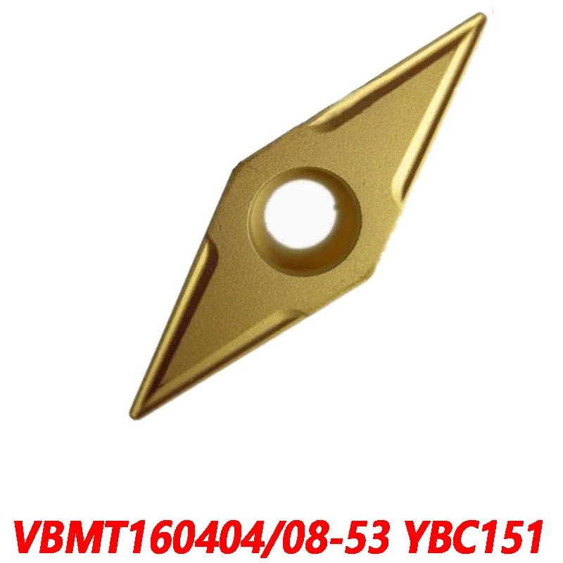 

100% Original VBMT VBMT160404-53 YBC151 VBMT160408 10pcs Carbide insert CNC lathe blade Special for processing steel Parts