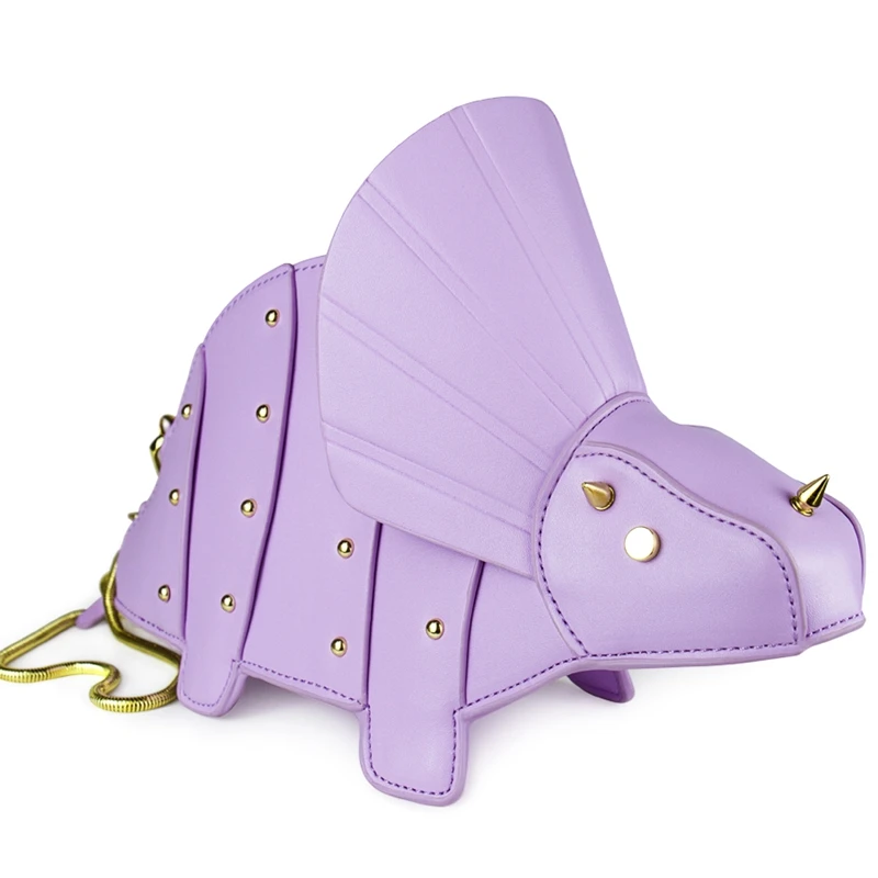 Индивидуальная трендовая сумка на плечо с заклепками и динозаврами из