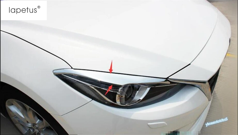 Lapetus Аксессуары для Mazda 3 AXELA хэтчбек седан передние фары лампа век брови полосы крышка комплект отделка