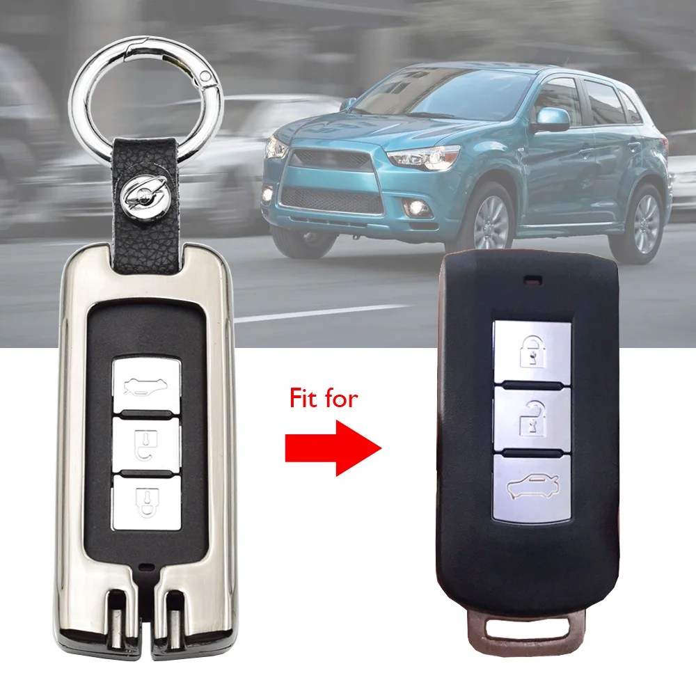 Брелок для ключей из цинкового сплава Mitsubishi Outlander Lancer 10 Pajero Sport ASX RVR L200 Smart Remote Fob Cover