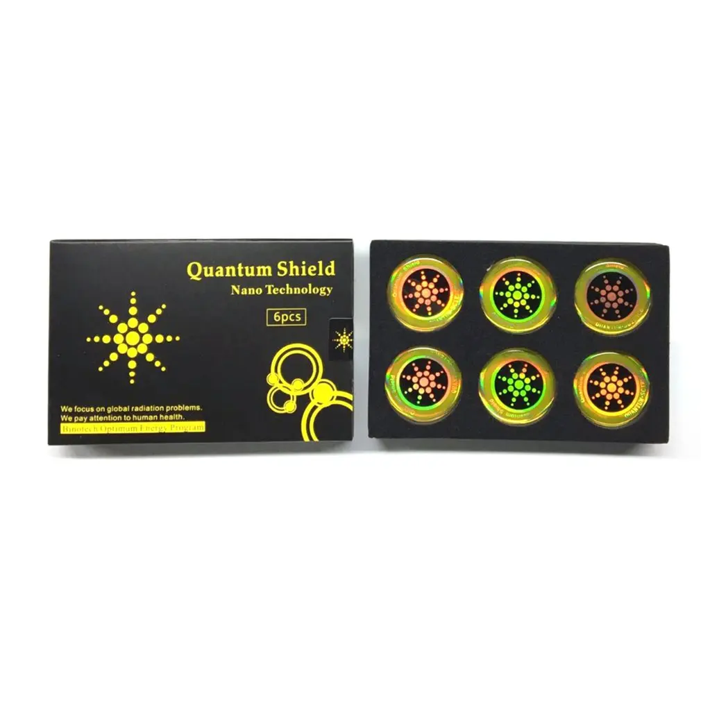 

from EMF Fusion Excel Anti-radiation 6pcs Quantum Shield Sticker Mobile Phone Sticker Nano-anion Silicone Gold, Sliver