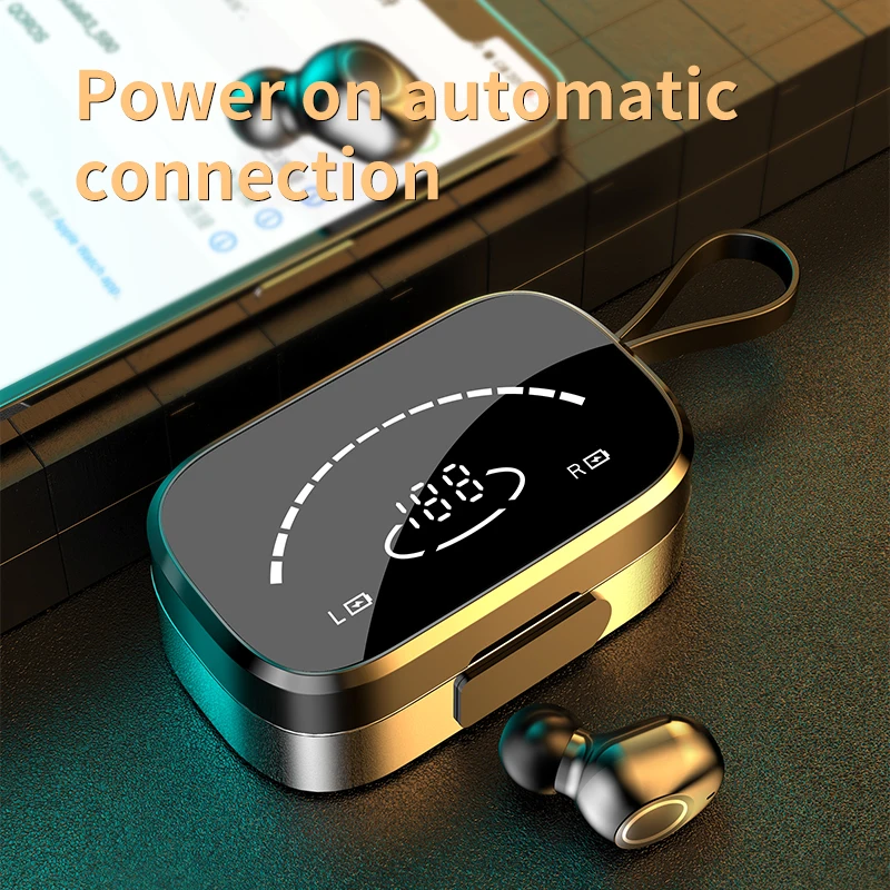 TWS Bluetooth наушники светодиодный дисплеем 3500 мА/ч зарядная станция беспроводные