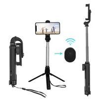 wireless bluetooth selfie tripod with wireless remote for iphone xiaomihuawei samsung android mobile monopod selfie stick shutte