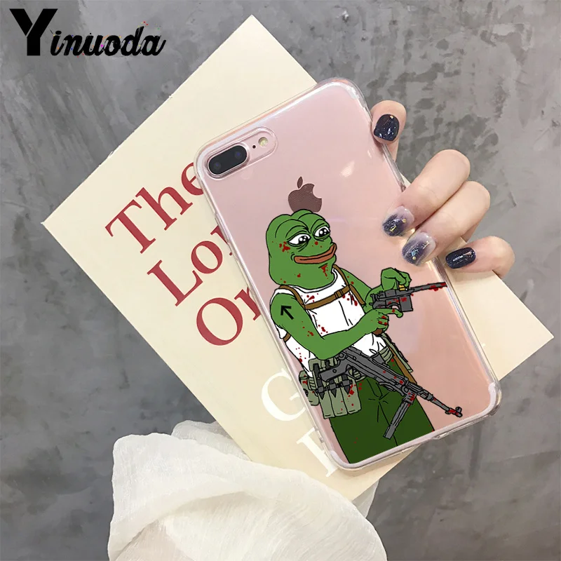 Yinuoda лягушонок Пепе Модный чехол для телефона чехол для iphone 8 7 6 6S Plus X XS max 10 5 5S SE XR Coque Shell
