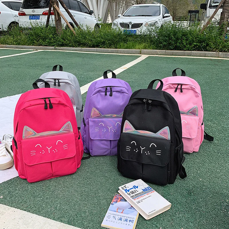 Мода 2019 Женский нейлоновый рюкзак школьные сумки для подростков женщин дорожные