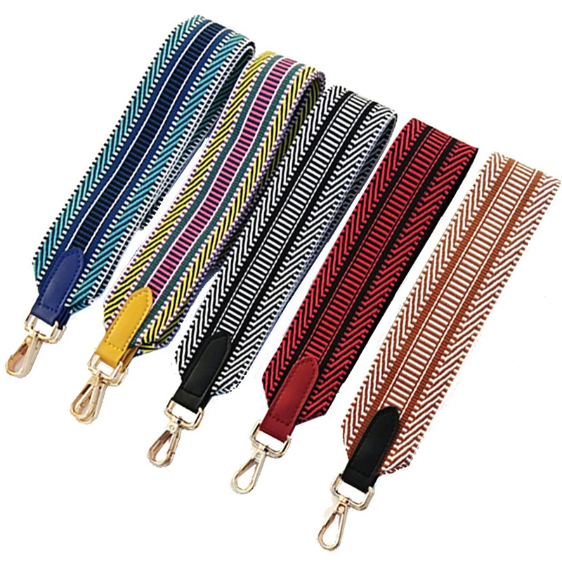 

Fashion Stripe Design Women Chic Handle Shoulder Strap Bag Belts Accessories New Stripe Design Women Bag Strap