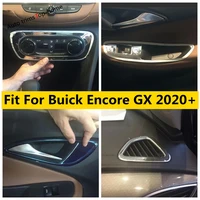 stainless steel window lift button handle bowl ac air shift gear cover trim accessories fit for buick encore gx 2020 2021