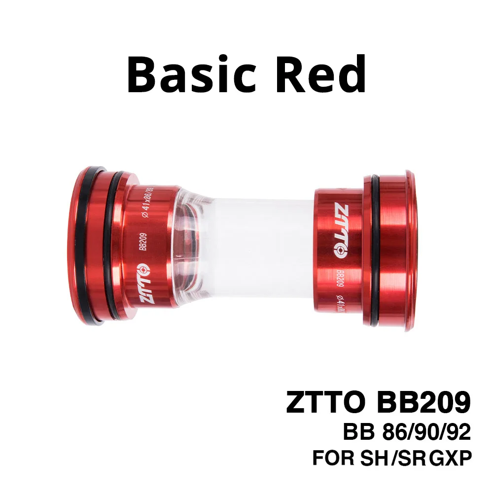 BB209 Basic Red ZTTO CERAMIC Bottom Bracket BB209 BB92 BB90 BB86 Press Fit for Road Mountain bike Shimano 24mm Crankset SRAM GXP 22mm chainset - Цвет: BB209 Basic Red