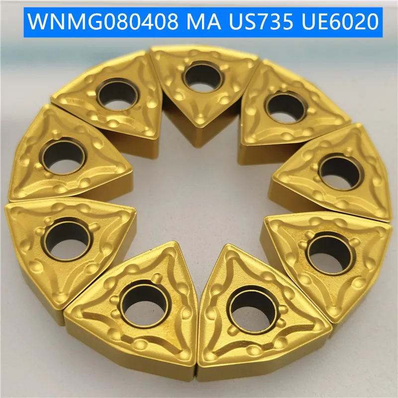 WNMG080404 WNMG080408 MA VP15TF UE6020 US735 внешние токарные инструменты карбидная вставка токарный станок резак инструмент wnmg 080404 токарная пластина