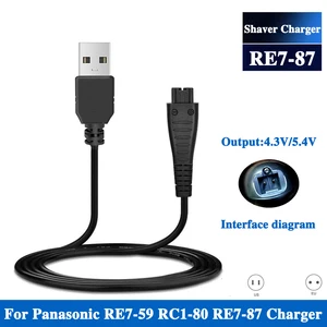 Зарядное устройство USB, 4,8 в, 5,4 В, RE7-87 А, RE7-59, для Panasonic ES-LF50, ES-LA10, ES-LA50, ES-LA92, зарядное устройство для бритвы