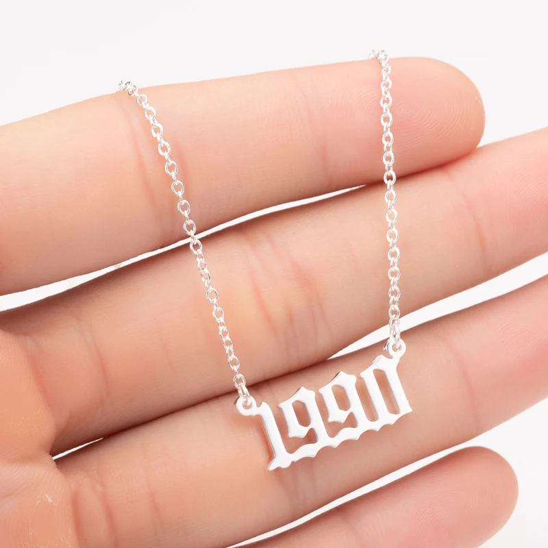 Женское Ожерелье с арабскими цифрами в стиле панк из нержавеющей стали свадебные