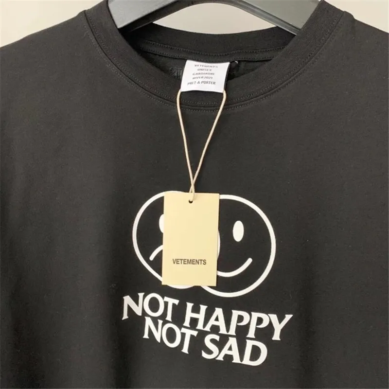 Большие размеры магазин вещей не счастливая грустная футболка для мужчин и