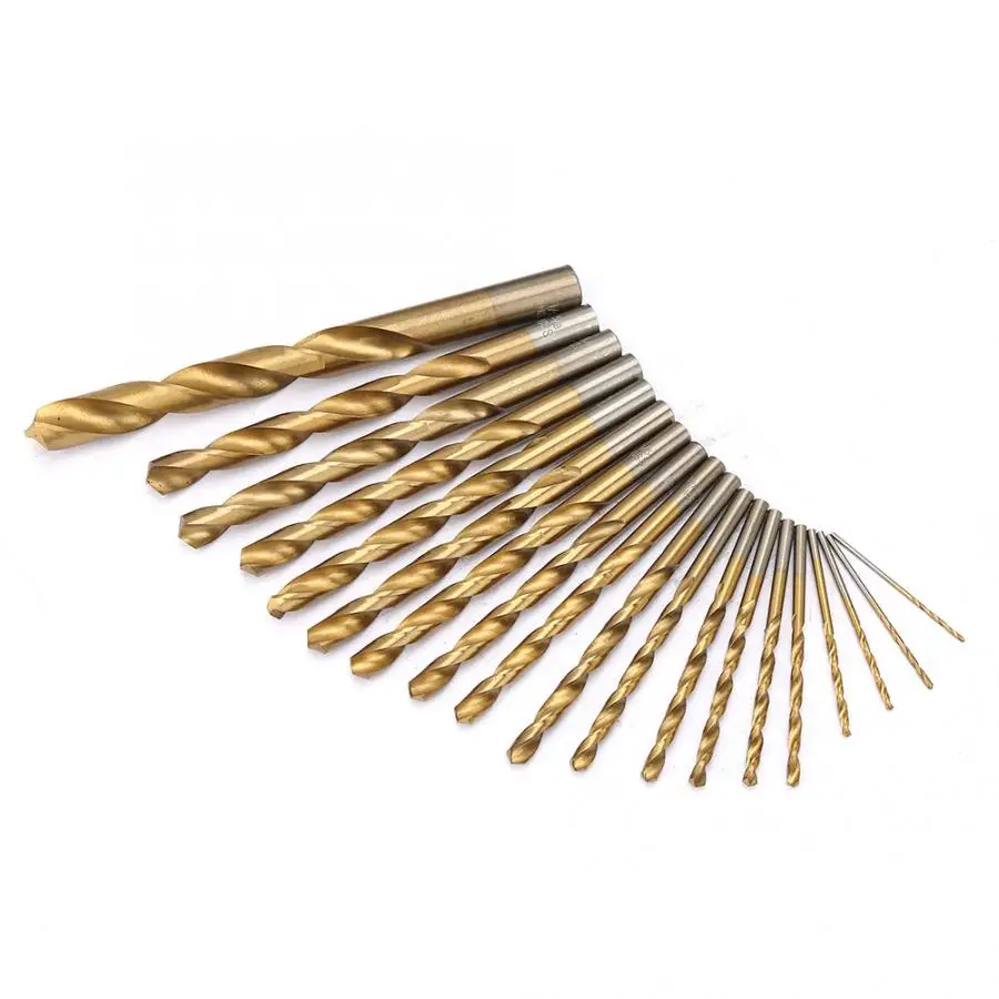 230 шт. набор сверл с покрытием витой сверло HSS черной пластиковой коробкой