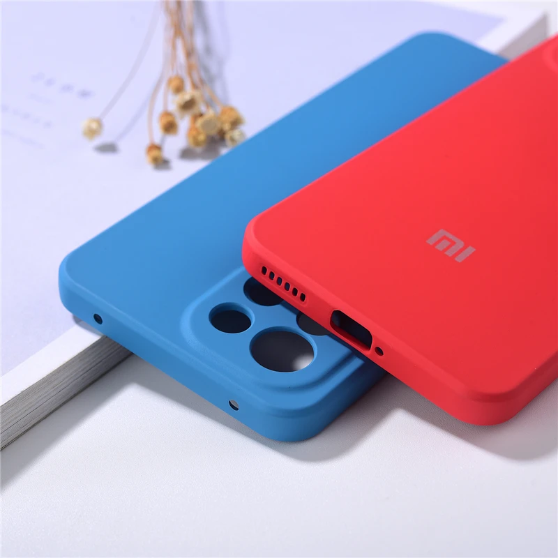 Оригинальный чехол для Mi 11 Lite Xiaomi шелковистый мягкий на ощупь жидкий силиконовый