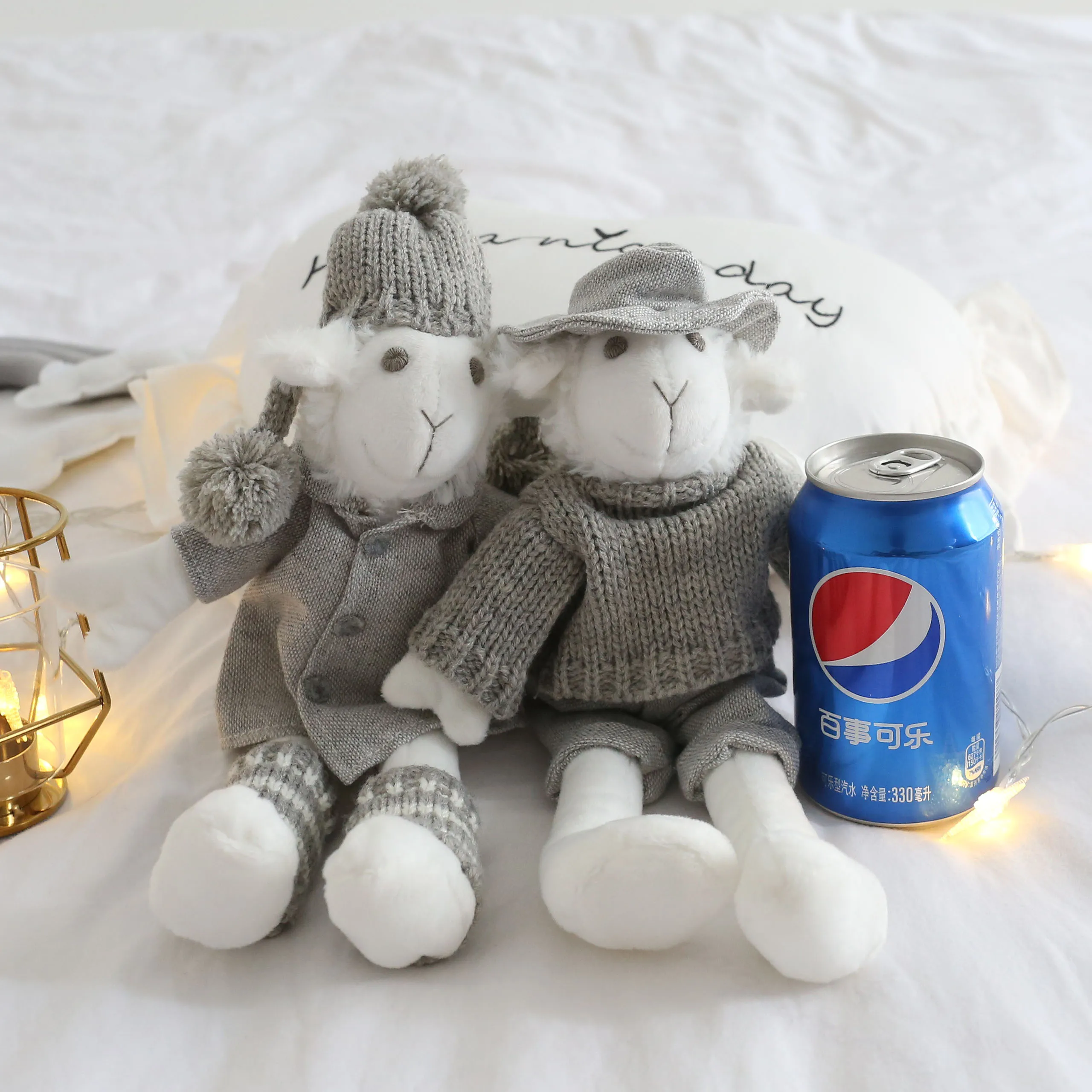 32 см плюшевая овечка ягненок парные вязаные игрушки ручной работы куклы Малыш