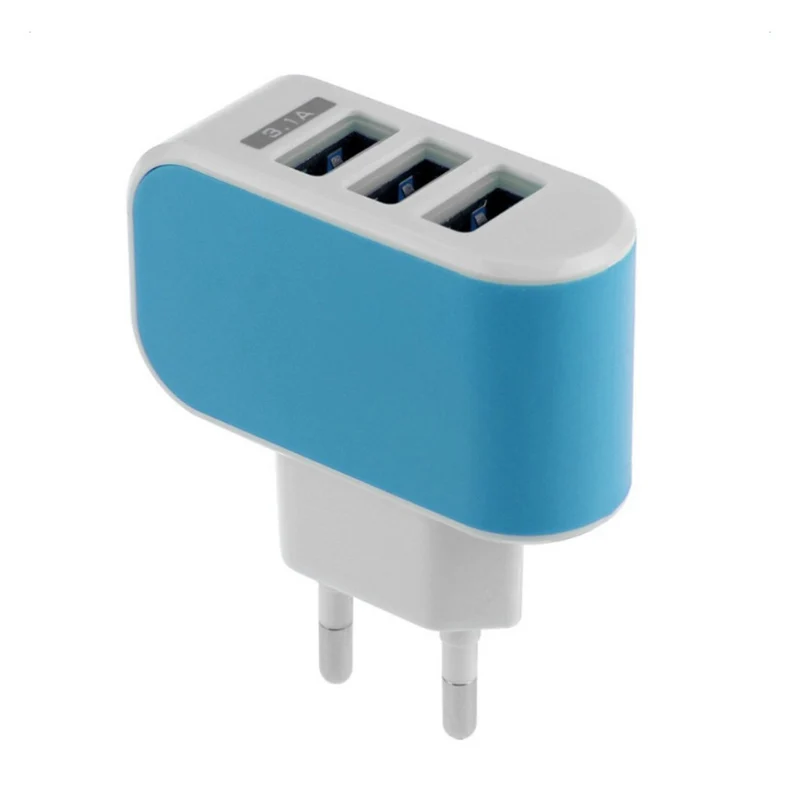 3USB розетки ЕС 5В 2A 3.1A Зарядное устройство адаптер переменного тока 220 В usb-хаб