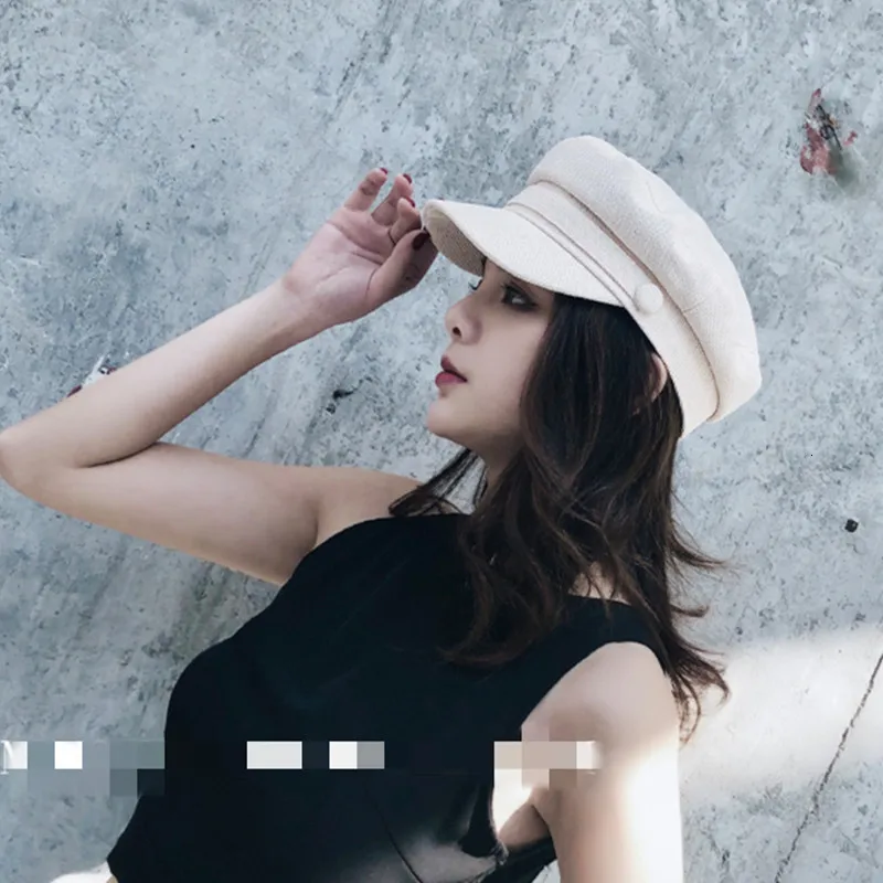 

Pure Color Octagon Hat New Retro Newsboy Caps Cotton Tongue Beret Men Women Newsboy Painter Cap Sun Visor Hats