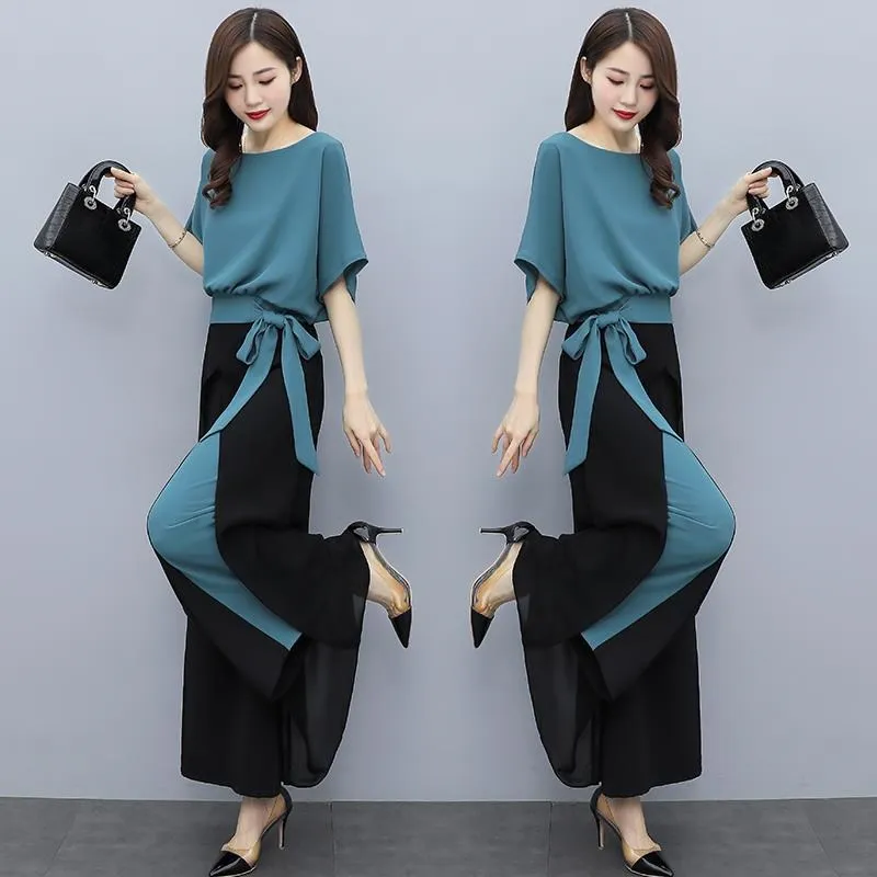 

Contrast 2 Piece Set Women Luxurious Two Piece Outfits Luxury Women's Clothing Women's Summer Suit Conjunto Feminino