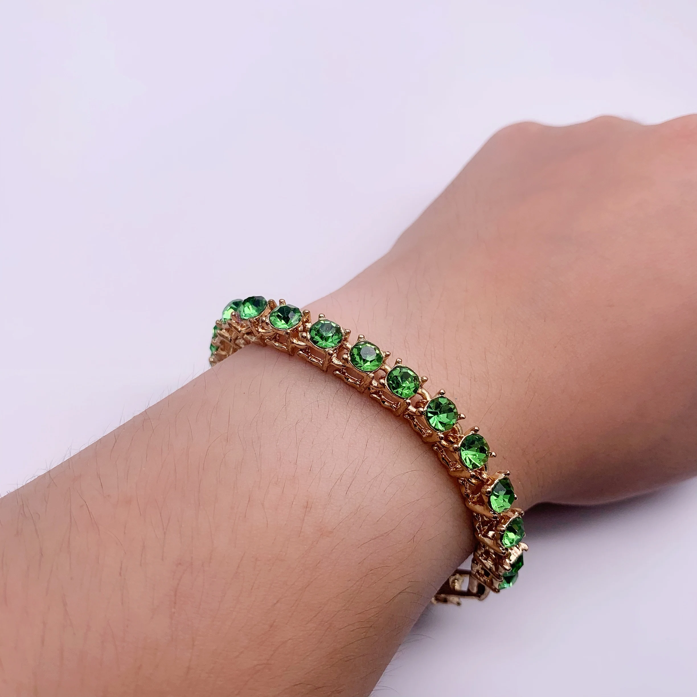 Новый классический квадратный Изумрудный Шарм женский браслет 19 см доступно в