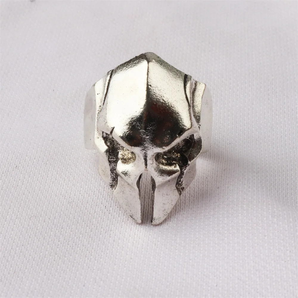 Креативный серебряный цвет из нержавеющей стали Спартанский шлем героя маски