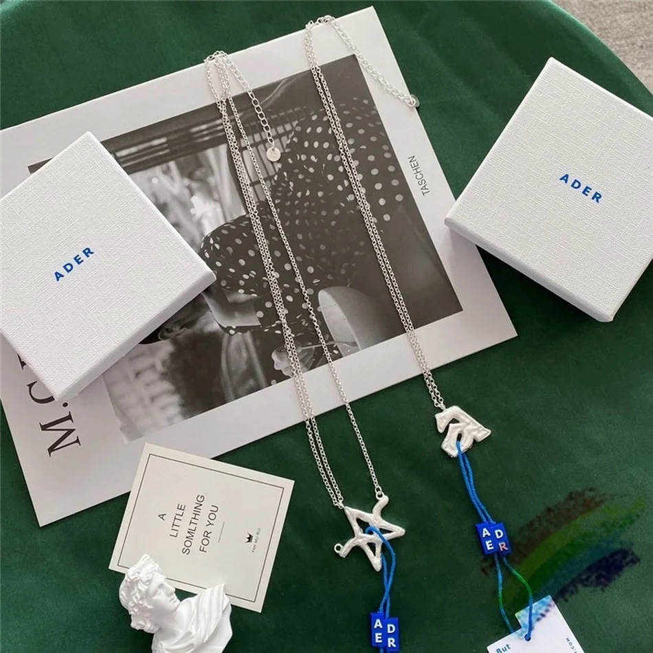 925 Silver Five-pointed Star ADER ERROR Necklace Men Women Adererror Accessories mens necklace