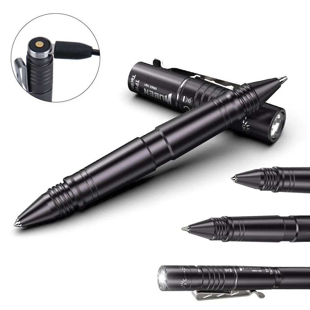 

WUBEN TP10-G Pen Light 3-i-1 USB Rechargeable Flashlight 130 Lumen With Cree XP-G2 LED torch lighter