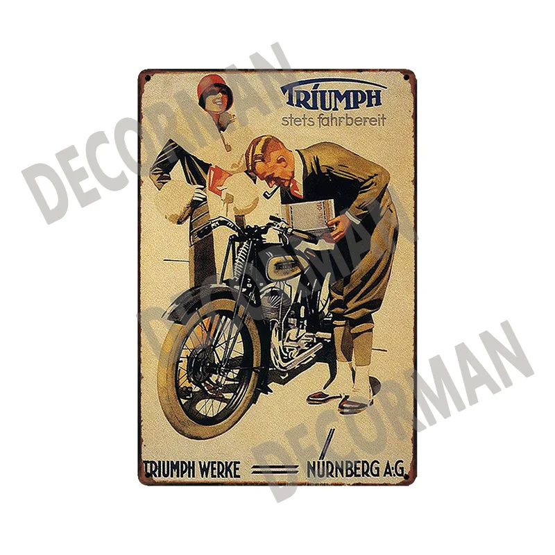 [Mike86] ZUNDAPP Triump пользовательские двигатель оловянный знак потертый шик ретро настенная живопись Рождественский подарок 20*30 см LTA-1702 - Цвет: SL-11400