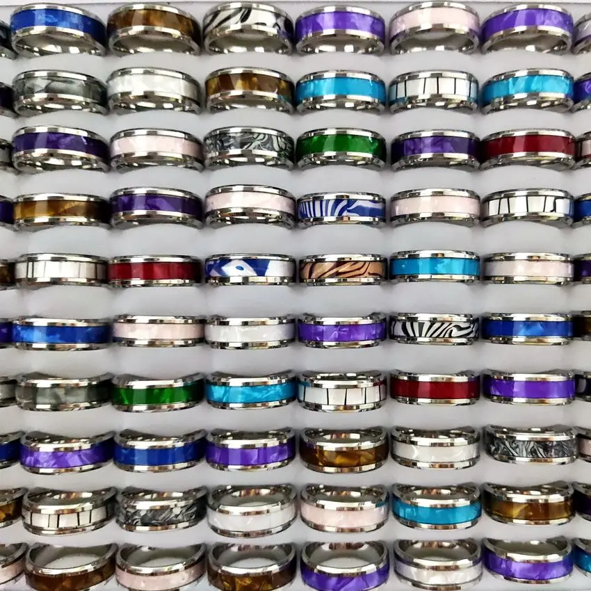 25 шт./лот уникальный дизайн высшее Смешанное кольцо из нержавеющей стали в виде