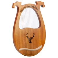 mahogany wood harp 16 string 16 tone harp portable lyre musical instrument gift for kids and frends
