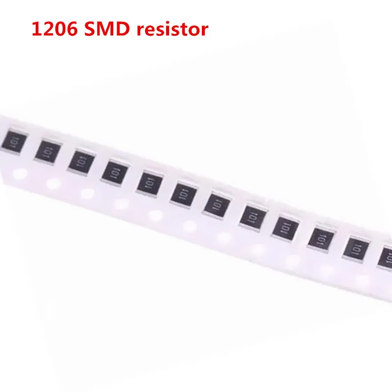 

100pcs/lot 1206 SMD resistor 0R ~ 10M 1/4W 0 1 10 100 150 220 330 ohm 1K 2.2K 10K 100K 0R 1R 10R 100R 150R 220R 330R