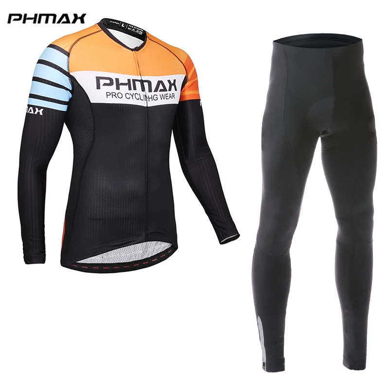 PHMAX Pro, длинный рукав, Велоспорт, Джерси, мужская, MTB, велосипедная одежда, анти-УФ, одежда с длинным рукавом, Джерси, Велоспорт, костюм, осень - Цвет: Cycling Set