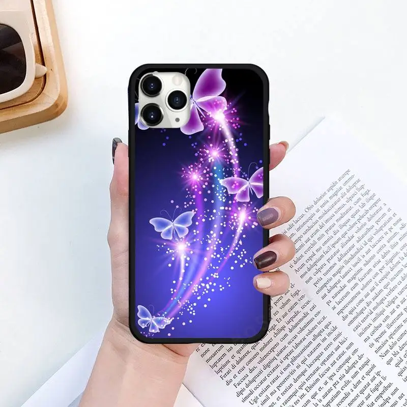 

Pretty butterfly animal Phone Case for iPhone 11 12 pro XS MAX 8 7 6 6S Plus X 5S SE 2020 XR funda coque