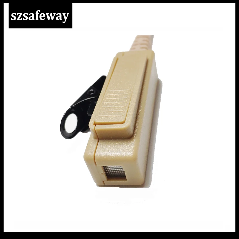 Двухпроводная рация бежевого цвета наушник телефон с кнопкой для разговора Kenwood